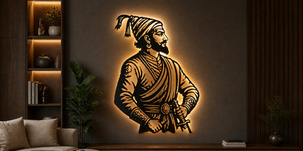 Why This LED Chhatrapati Shivaji Maharaj Metal Wall Art is Perfect for Your Home
